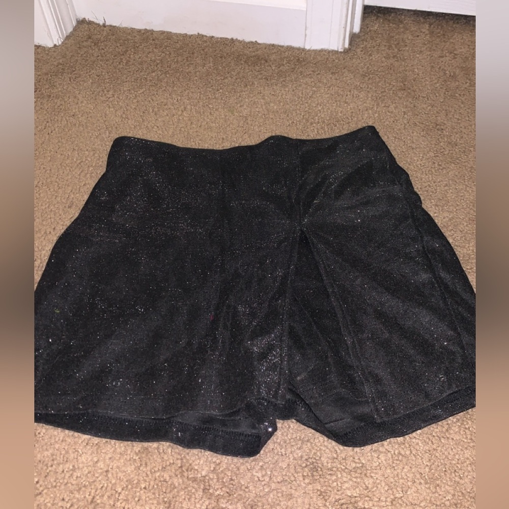 Black sparkle skort